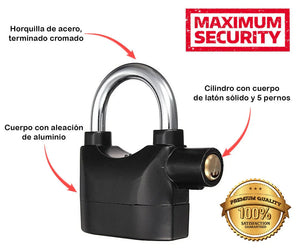 Candado Anti-Robo con Alarma 🔐